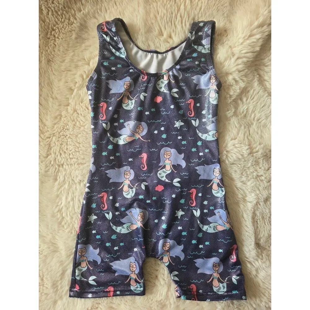Mermaid Ocean theme Biketard Leotard Gymnastics Dance 130